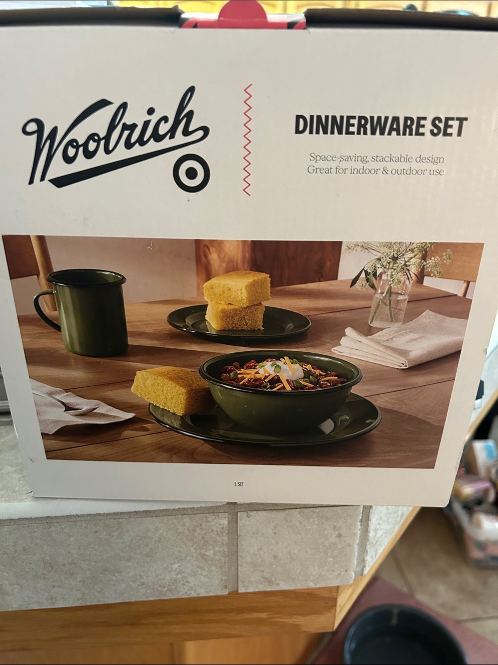 Woolrich Deep Olive Green Dinnerware Set